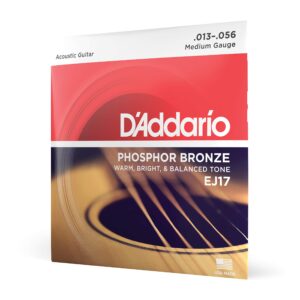 JC FOLK PHOSPHOR BRONZE MED 13-17-26-35-45-56 EJ17 D&rsquo;ADDARIO