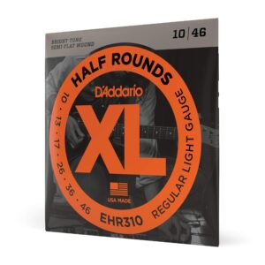 JC POUR GTR ELECTRIC HALF ROUNDS REGULAR LIGHT GAUGE 10-46 EHR310 D&rsquo;ADDARIO