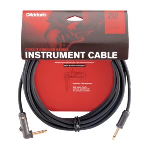 CABLE J/J AVEC INTERRUPTEUR COUPE-CIRCUIT A ANGLE DROIT 6M AGRA-20 D&rsquo;ADDARIO