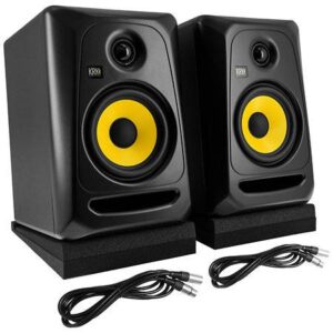 ENCEINTE MONITORING CLASSIC5-PACK KRK 2 VOIES 50W (LA PAIRE) LIVRE AVEC 2 CABLES XLR ET LOT DE MOUSSE ISOLATION KRKCLASSIC5MONITORPA 92721