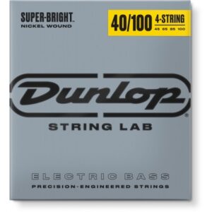 JC BASS DBSBN40100 DUNLOP LIGHT 40-100 Filets plats Nickel SUPER BRIGHT