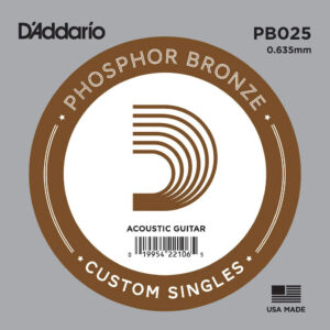 CORDE A L&rsquo;UNITE 025 FIL PHOSPHOR BRONZE D&rsquo;ADDARIO PB025