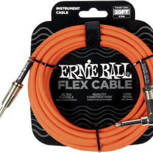 CABLE INSTRUMENT 6467 ERNIE BALL 6m ORANGE JACK MONO MALE EEB 6467 615929