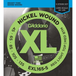 JC BASSE 5 cordes 45-135 LONG SCALE D&rsquo;ADDARIO EXL165-5
