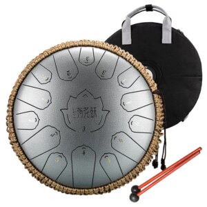 HANDPAN TWH15-12METEORITE LOTUS DRUM HLURU METEORITE 15 NOTES 12&Prime; ACIER AU CARBONE