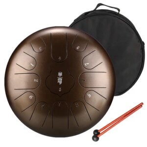 HANDPAN TWR13-12BRONZE LOTUS DRUM HLURU BRONZE 13 NOTES 12&Prime; ACIER AU CARBONE