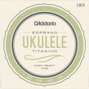 JC UKULELE EJ87S D&rsquo;ADDARIO PROARTE TITANIUM SOPRANO 28-33-40-29