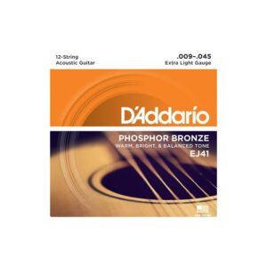 JC ACCOUSTIC 12 cordes Phospor Bronze D&rsquo;ADDARIO EJ41