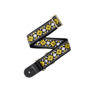 SANGLE 50JL00 D&rsquo;ADDARIO SIGNATURE JOHN LENNON MOTIF FLEUR JAUNE