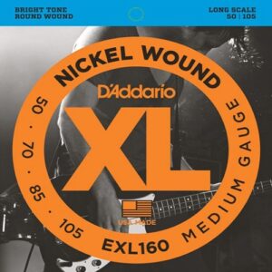 JC BASSE 4 CORDES REGULAR 50-70-85-105 EXL160 D&rsquo;ADDARIO
