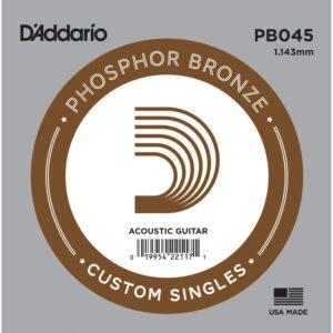 CORDE A L&rsquo;UNITE 045 FIL PHOSPHOR BRONZE D&rsquo;ADDARIO PB045