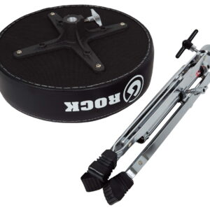 SIEGE BATTERIE RK108 GIBRALTAR DOUBLE EMBASE NOIR ASSISE ROUDE VINYL GI806304 Hauteur réglable 51-66cm