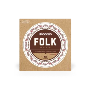 JC NYLON CLASSIC EJ34 D&rsquo;ADDARIO A BOULE NORMAL NOIR BRONZE 80/20