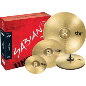 PACK SET HARMONIQUE SBR SBR5003G SABIAN 1 Hi-Hats 14&Prime; (SBR1402) +1 Crash 16&Prime; (SBR1606) +1 Ride 20&Prime; (SBR2012) +Splash 10&Prime; offert