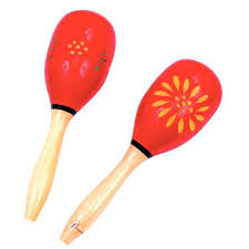 MARACAS EN BOIS LA PAIRE 23CM FUZEAU 7569