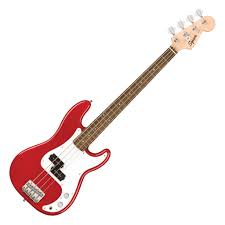 GTR BASSE 037-0127-554 FENDER DAKOTA RED MINI PRECISION BASS WHITE PICKGUARD 0370127554