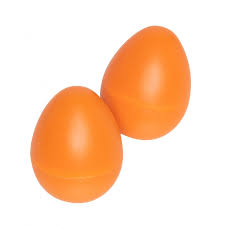 SHAKER OEUF PLASTIQUE 40G ORANGE LA PAIRE EGG-2 OR STAGG