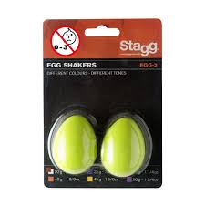 SHAKER OEUF PLASTIQUE 35G VERT LA PAIRE EGG-2 GR STAGG