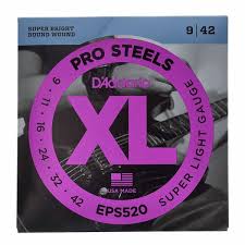 JC ELECT. PROSTEEL SUP LIGHT 09-11-16-24-32-42 EPS520 D&rsquo;ADDARIO
