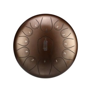 HANDPAN TWR15-12BRONZE LOTUS DRUM HLURU BRONZE 15 NOTES 12&Prime; ACIER AU CARBONE