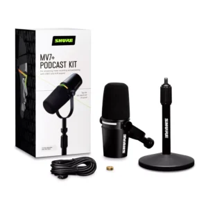 MICRO NUMERIQUE MV7+-K-BNDL SHURE BUNDLE MV7+ NOIR AVEC STAND DE TABLE SSE MV7+-K-BNDL