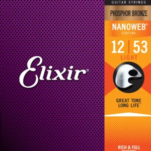 JC FOLK 16052 ELIXIR Nanoweb LIGHT 12-53 ACOUSTIC PHOSPHOR BRONZE