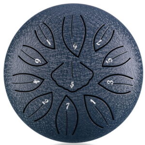 HANDPAN TWG11-6MALACHITE LOTUS DRUM HLURU MALACHITE 11 NOTES 6&Prime; ACIER AU CARBONE