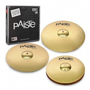 PACK SET CYMBALES PST101-UNIVERSAL PAISTE LAITON MS63 870144 14&Prime; Hi-Hat 16&Prime; Crash 20&Prime; Ride